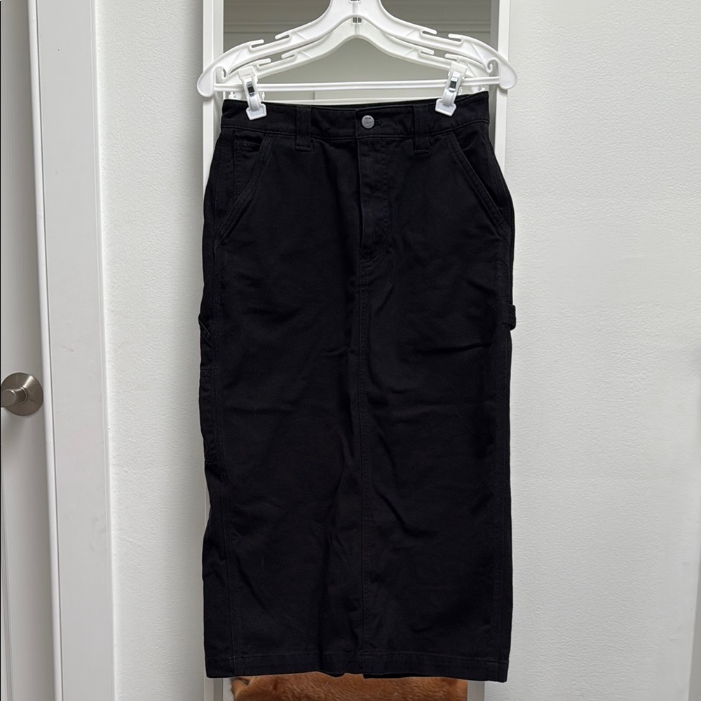 TNA Black Cargo midi skirt Utility Style